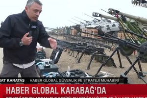 “Haber Global”da Qarabağ bölgəsində müsadirə edilmiş döyüş texnikası, silah və sursat nümayiş olunub - VİDEO